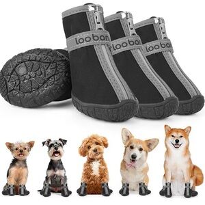 Dog Boots & Paw Protection for Hot Pavement, Winter, Rain,Hiking,Walking,Running